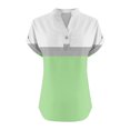 thumbnail image 4 of fatyb Womens Printed V Neck Tops Short Sleeve Button V Neck Tshirts Lightweight Summer Beach Blouses, 4 of 5