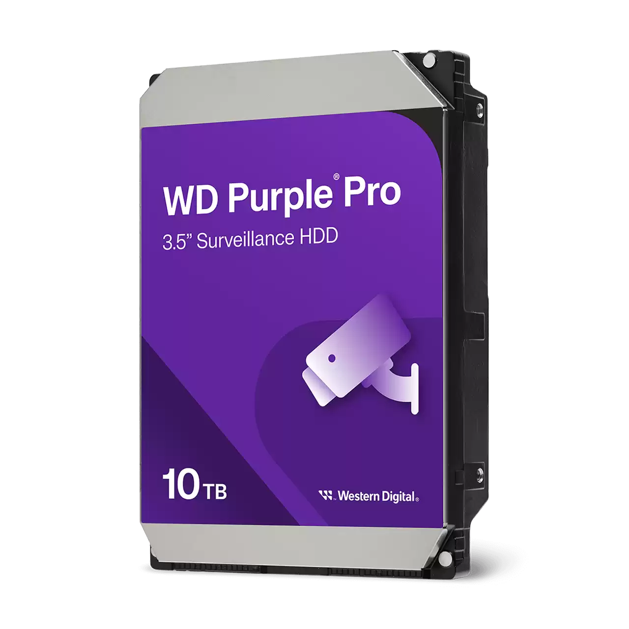 Western Digital 10TB WD Purple Pro Surveillance SATA HDD, 3.5" Internal Hard Drive HDD, 7200 RPM, 512MB Cache, CMR - WD102PURP