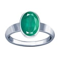 thumbnail image 1 of Divya Shakti 4.25-4.50 Carat Emerald (Panna Stone Silver Plain Design Ring)(7.25), 1 of 4