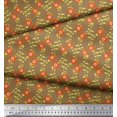 thumbnail image 3 of Soimoi Polyester Crepe Fabric Leaves & Floral Artistic Print Sewing Fabric Yard 52 Inch Wide, 3 of 5