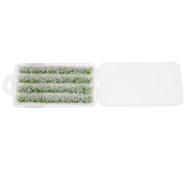 MasteelfCA 1 Box Static Flower Tuft Strip Flower Tuft Railway Miniature Artificial Grass Plant
