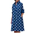 thumbnail image 1 of CEHVOM Robes Mi-Longues à Imprimé pour Femmes Robes à Manches Soldes, 1 of 6