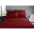 thumbnail image 2 of Swift Home Luxury 4-Piece Sheet Set with Extra Pillow Case, Twin, Burgundy, 2 of 3