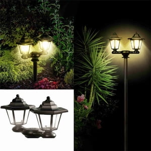 ZZkhGO Lampes solaires pour l'extérieur, 58 Lampe de sol vintage de pouce pour jardin, éclairage de piste imperméable pour cour de patio