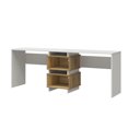 thumbnail image 4 of Novogratz Nelson 2 Way Desk, White and Natural, 4 of 9