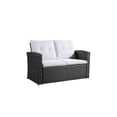 thumbnail image 4 of Velago LAMONE 4-Piece Wicker Outdoor Conversation Set, Dark Grey, 4 of 7
