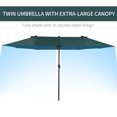thumbnail image 4 of Outsunny Double-sided Patio Umbrella for Pool, Deck, Market, Dark Green, 4 of 10