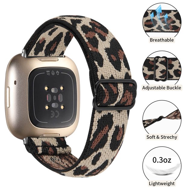 WIFKLSIIPG Adjustable Elastic Nylon Woven Band for Versa 3/Sense Stylish Durable and Comfortable