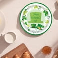 thumbnail image 4 of Green St Patricks Day Themed Decorative Plates Shamrocks Disposable Paper Plates Set Of 16 For Holiday Party Decorations Green Free Size, 4 of 6