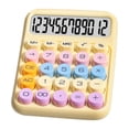 thumbnail image 2 of Mini Desktop Calculator 12-Digit LCD Display | Basic Standard Pocket Size Calculator for Home School Office Kids | Dopamine Round Keys | Battery Powered | Non-Slip Gradient Design, 2 of 6