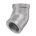 thumbnail image 1 of Unique Bargains 1/2 NPT Female Thread 45 Degree Elbow Pipe Fitting 304 Stainless Steel, 1 of 5