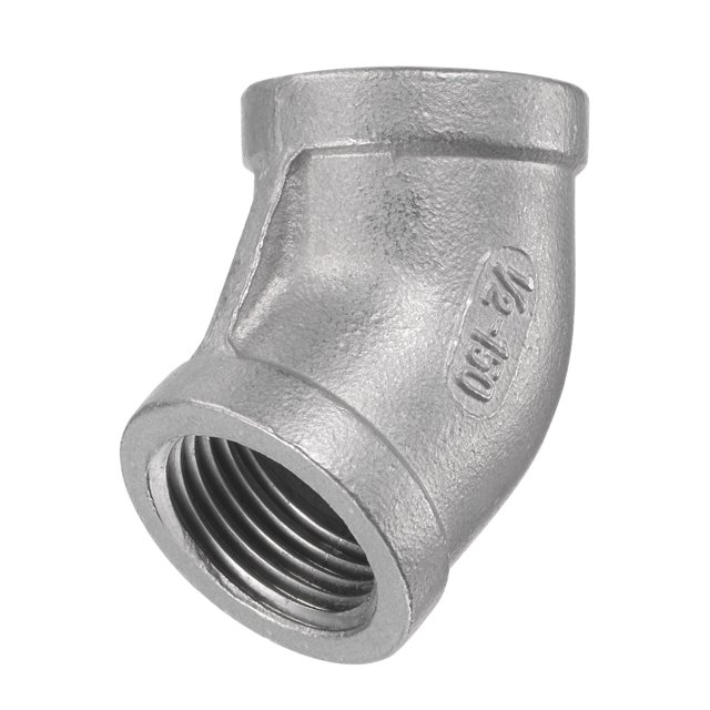 Unique Bargains 1/2 NPT Female Thread 45 Degree Elbow Pipe Fitting 304 Stainless Steel