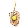 thumbnail image 1 of Colorful Softball Glove Shaped Acrylic Hanging Ornament 8Cm, Sports Theme Christmas Tree Decor For Kids Room, 1 of 4