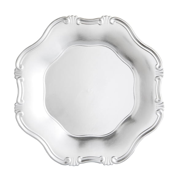 Holiday Time 33cm Scallop Silver Charger