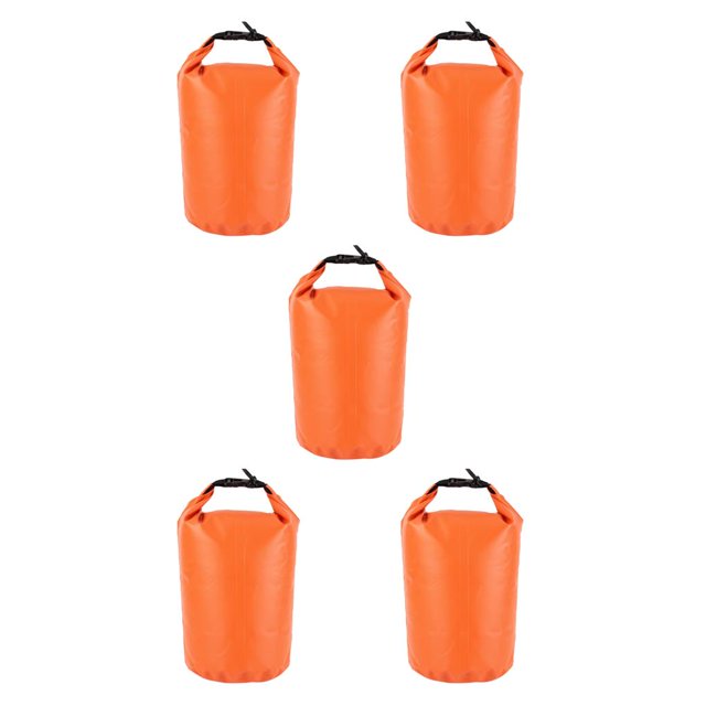 Transemion Waterproof Dry Bag Roll Top Dry Compression Sack for Rafting Boating Hiking Camping 75L orange 8L 5Set