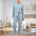 thumbnail image 2 of HNMKIU Pyjamas Homme Long Sleeve Pajamas Pajama Sets Two Piece Pajama Casual Sets, 2 of 3