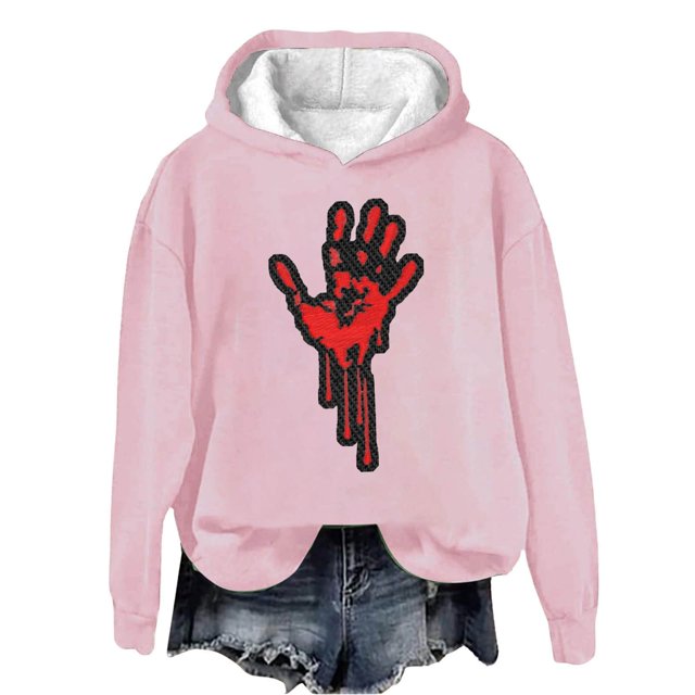 WEAIXIMIUNG Sweat à Demi-Zip pour Femmes Sans Capuche Automne et Hiver 2025 Tendance avec Impression de Lettres