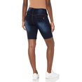 thumbnail image 2 of VIP Jeans shorts Bermuda en denim pour Femmes, Délavés à l'Acide, Bleu Pâle Ou Bleu Foncé, 2 of 2