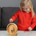 thumbnail image 2 of Wooden English Letter Savings Can with Transparent Glass Front for Kids Money Saving, 2 of 6