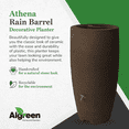 thumbnail image 4 of Algreen Athena 80 gal Rain Water Collection Drum Barrel, Brown (2 Pack), 4 of 9