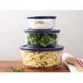 thumbnail image 3 of Pyrex® 6-pc Round Glass Storage Container Set with Blue Plastic Lids, 3 of 3