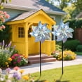thumbnail image 4 of Reflective Windmill Bird for Courtyard and Garden - Outdoor Disc Garden Ornament with Refractive Pattern for Bird Control and Appeal 2PCS, 4 of 5