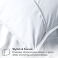 thumbnail image 4 of Bare Home Pillow Sham Set - Premium 1800 Collection - Double Brushed - Queen, White, 4 of 7