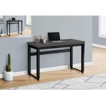 Monarch Specialties Bureau d'ordinateur, Bureau à la maison, Stand, réglable, 48"l, Travail, Ordinateur portable, Métal, stratifié, Gris, Noir, Contemporain, Moderne