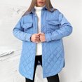 thumbnail image 2 of CEHVOM Manteau Sans Capuche Chaud Uni pour Femmes, Coupe Ajustée, Parka d'Hiver, Manteau, Liquidation, 2 of 6