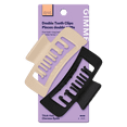 thumbnail image 1 of Gimme Beauty Double Teeth Claw Clip for Thick Hair, Black and Tan, 2 Count, 1 of 4