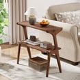 thumbnail image 3 of Tribesigns Narrow End Table Solid Wood Legs,Long Bedside Table for Bedroom, Small Spaces, Rustic Brown, 3 of 5