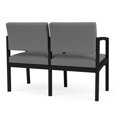thumbnail image 5 of Fauteuil d'Attente de Réception Lenox en Acier à 2 Places / Acier Noir / Gris Pâle, 5 of 5