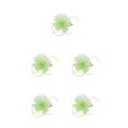 thumbnail image 3 of QualitChoice Maille Fascinator Femmes Coiffure Photographie Accessoires Prom Maquillage Performance Réglable Cosplay Partie Couvre-Chefs Vert Clair 5PCS, 3 of 6