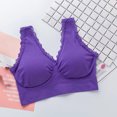 thumbnail image 4 of Sports Bra Women Seamless Bra Feature V-Neck Training Bra Style W-454 Purple XL, 4 of 5
