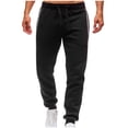 thumbnail image 2 of AherBiu Sweatpants For Men Fleece Lined Drawstring Elastic Waisted Straight Leg Pants With Pockets Casual Gym Workout Trousers, 2 of 7