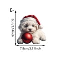 thumbnail image 3 of Christmas Car Decoration,Cute Dog Series Acrylic Bag Computer Keychain and Car Rearview Mirror Hanging Decorations,Christmas Hanging Decorations,Car Decorations Christmas,Mirror for Car, 3 of 3