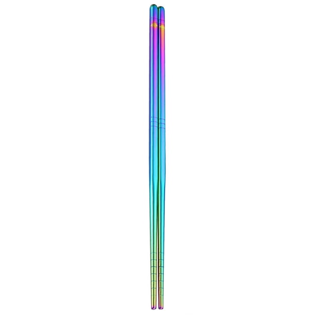 Yhmxh Kitchen Gadgets Kitchen Utensils Home and Kitchen 1 Pair Stainless Steel Tableware Colorful Length 23cm Chopsticks Dishware MR Tableware Chopsticks