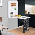 thumbnail image 2 of HOMCOM Table Murale Pliable Bureau Convertible avec Tableau d'Écriture, 2 of 10