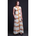 thumbnail image 3 of Bimba Tie-Dye Printed Front Slit Sleeveless Summer Spring Long Women BeachDress-Large, 3 of 5