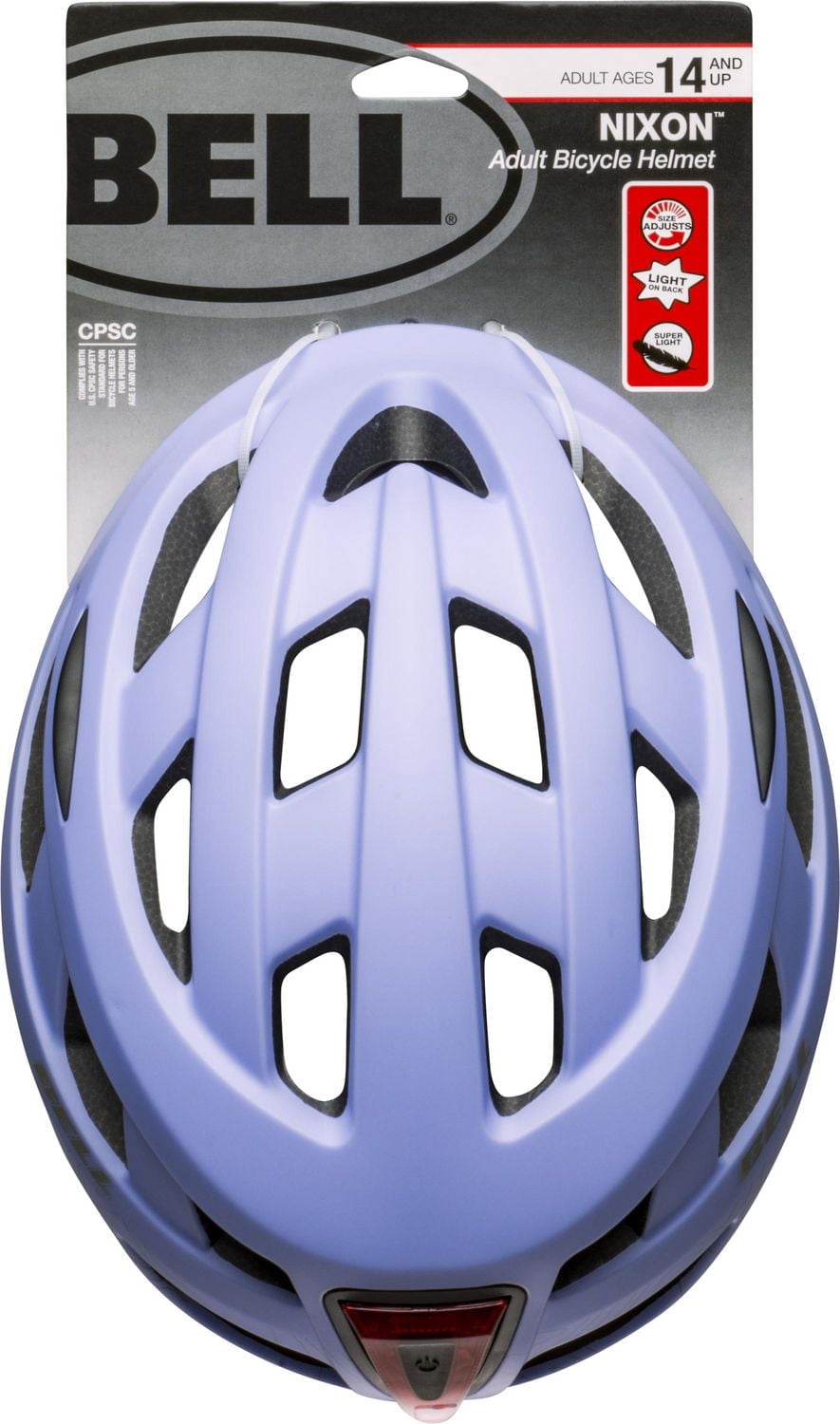 Bell Sports Nixon Adult Lighted Bike Helmet Orchid Topography