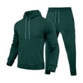 thumbnail image 3 of Mens Long Sleeve, Tracksuit with Hooded Pullover and Elastic Waist, 3 of 5