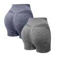 thumbnail image 2 of Hurxie Deals 2 Pcs Shorts d'Entraînement pour Femmes Sans Roulement Compression Sans Couture Short de Gym, 2 of 8