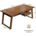 thumbnail image 3 of Table de Cuisine Rectangulaire de 55 Pieds', Table à Manger Moderne Mi-Siècle avec Tiroir de Rangement pour 4 à 6 Personnes, 3 of 5