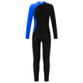 thumbnail image 3 of vastwit Kids Girls Rhinestones Full Body Dance Unitard One Piece Figure Ice Skating Jumpsuit Ballet Leotard Blue 12, 3 of 7