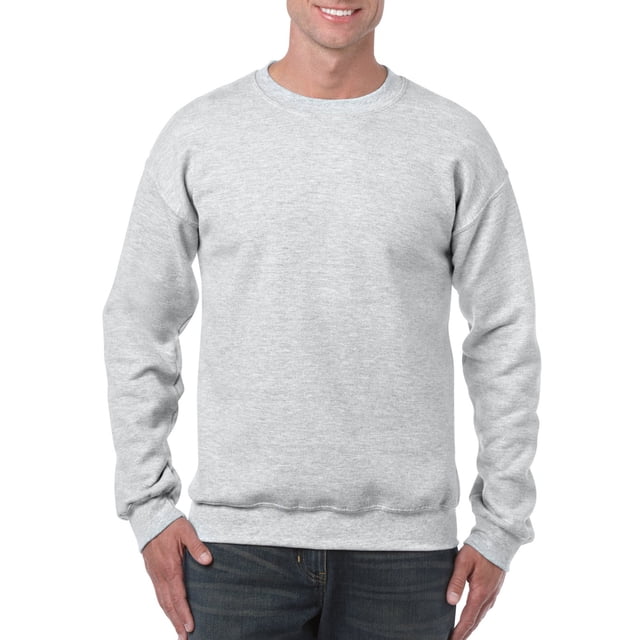 Gildan Chandail Molletonné à Col Ras du Cou pour Hommes, m, Cendre