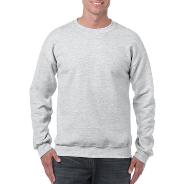Gildan Chandail Molletonné à Col Ras du Cou pour Hommes, m, Cendre