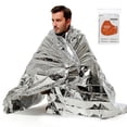 thumbnail image 3 of RXIRUCGD 6 Pcs Couverture de Tente d'Urgence Extérieure Sac de Couchage Survie Abri Réfléchissant Camping, 3 of 4