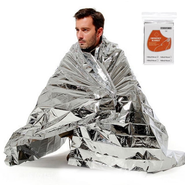 Dpityserensio Couverture de Tente d'Urgence Extérieure 7 Pcs Sac de Couchage Survie Abri Réfléchissant Camping