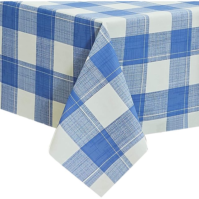 ORUYROP 100% Waterproof PVC Table Cloth, Oil-Proof Spill-Proof Vinyl Rectangle Tablecloth, Wipeable Table Cover for Outdoor and Indoor Use