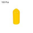 thumbnail image 3 of Unique Bargains 100 Pcs Capuchons d'Extrémité en Caoutchouc 6 mm Couvercle PVC Vinyle Protecteur de Filetage de Vis Capuchons Ronds pour Tablette en Fil Jaune, 3 of 5
